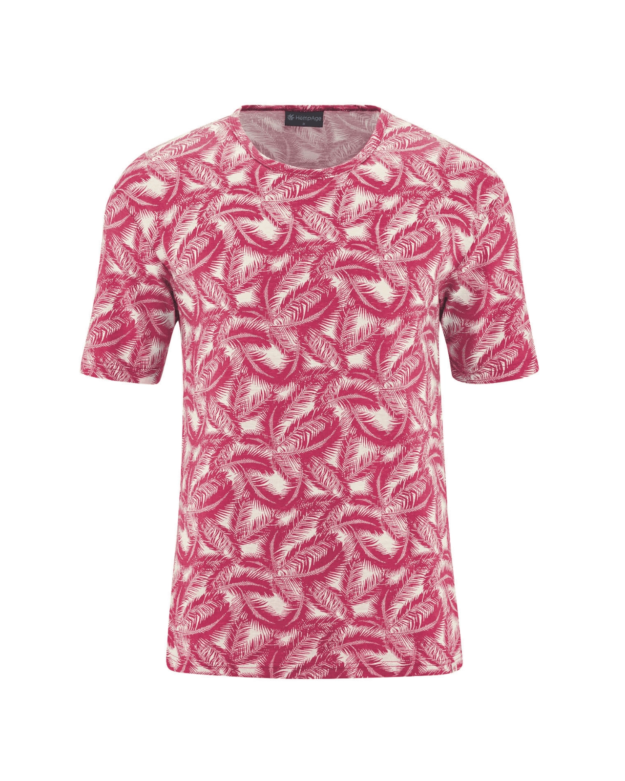 Camiseta de cáñamo y algodón orgánico, estampado palmera