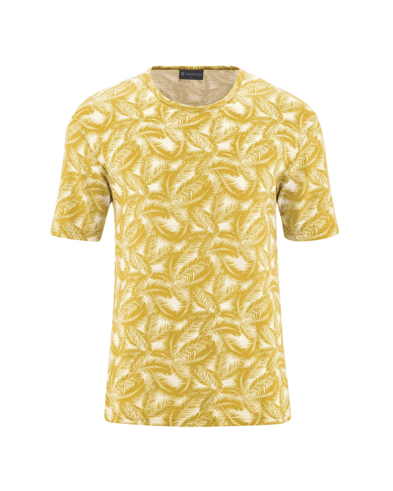 Camiseta de cáñamo y algodón orgánico, estampado palmera