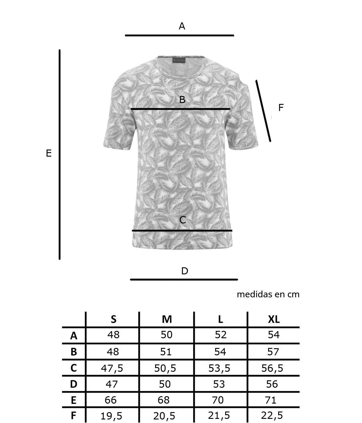 Camiseta de cáñamo y algodón orgánico, estampado palmera