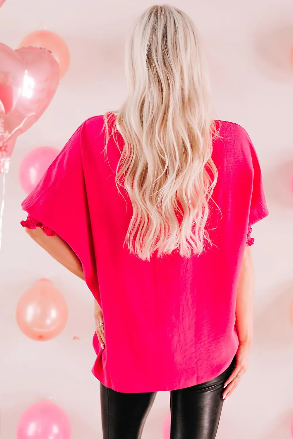 Camiseta de muñeca con bata rosa para mujer