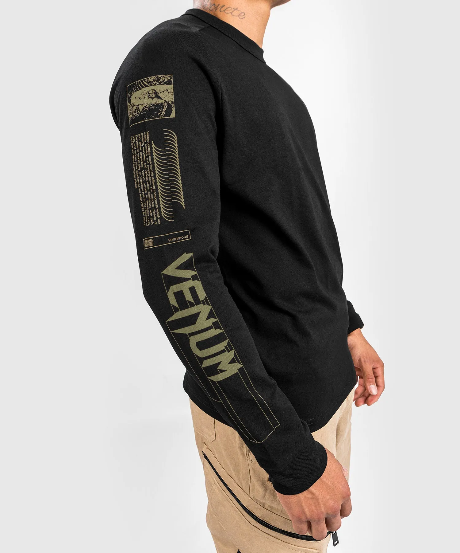 CAMISETA FANGS VENUM REGULAR  MANGA LARGA  NEGRO/ARENA