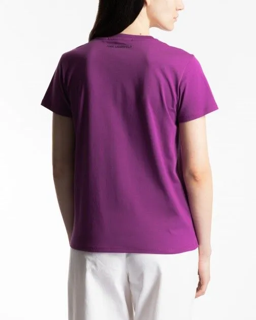 Camiseta Karl Lagerfeld Ikonik 2.0 Karl & Choupette Morado