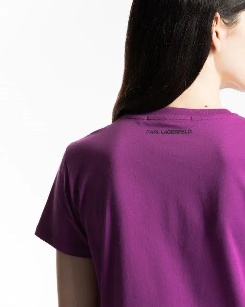 Camiseta Karl Lagerfeld Ikonik 2.0 Karl & Choupette Morado