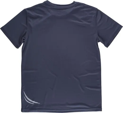 Camiseta técnica manga corta con detalles fluorescentes Marino