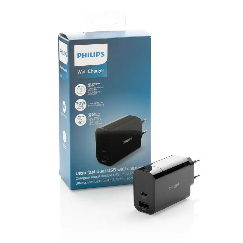 Cargador de pared personalizado de Philips 30 W
