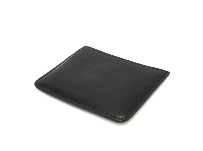 Cartier DOUBLE C DE CARTIER Estuche de cuero para tarjetas Negro 