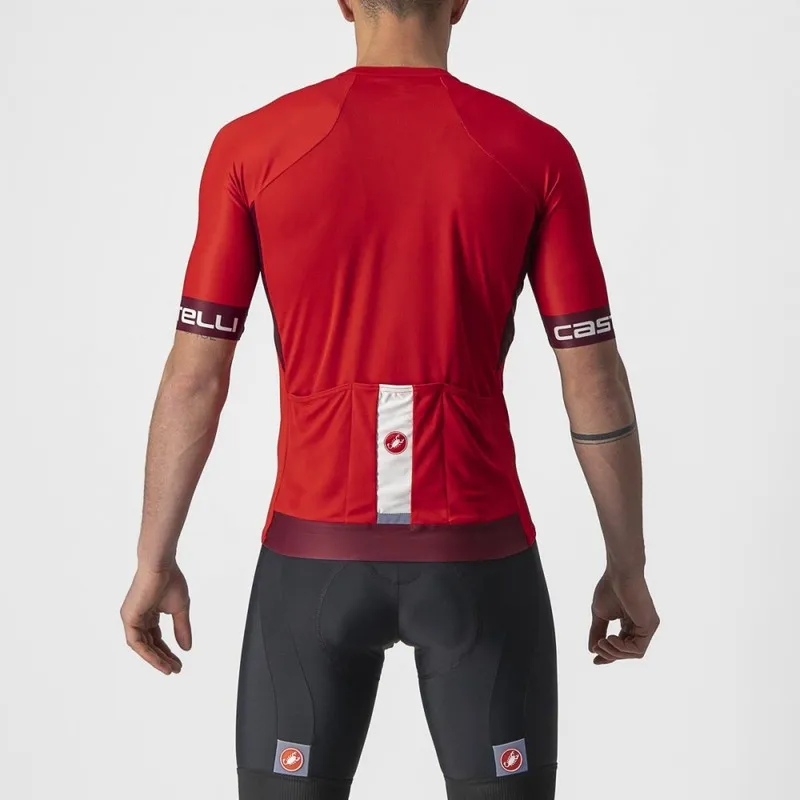 CASTELLI Maillot Entrata VI Rojo/Burdeos/Marfil
