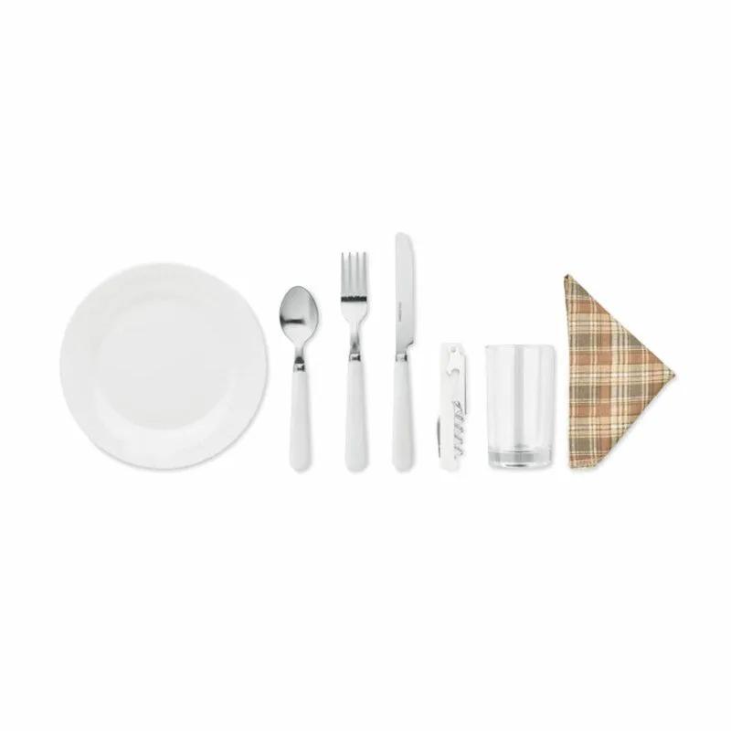 Cesta de picnic personalizada de mimbre para 4 personas