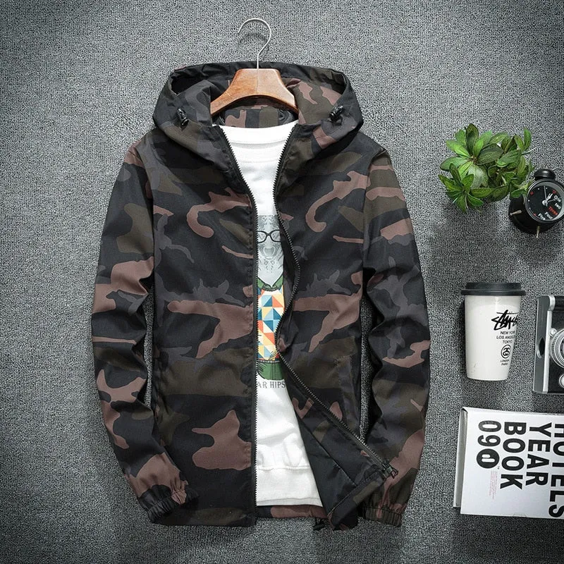 Chaqueta Con Capucha Para Hombre