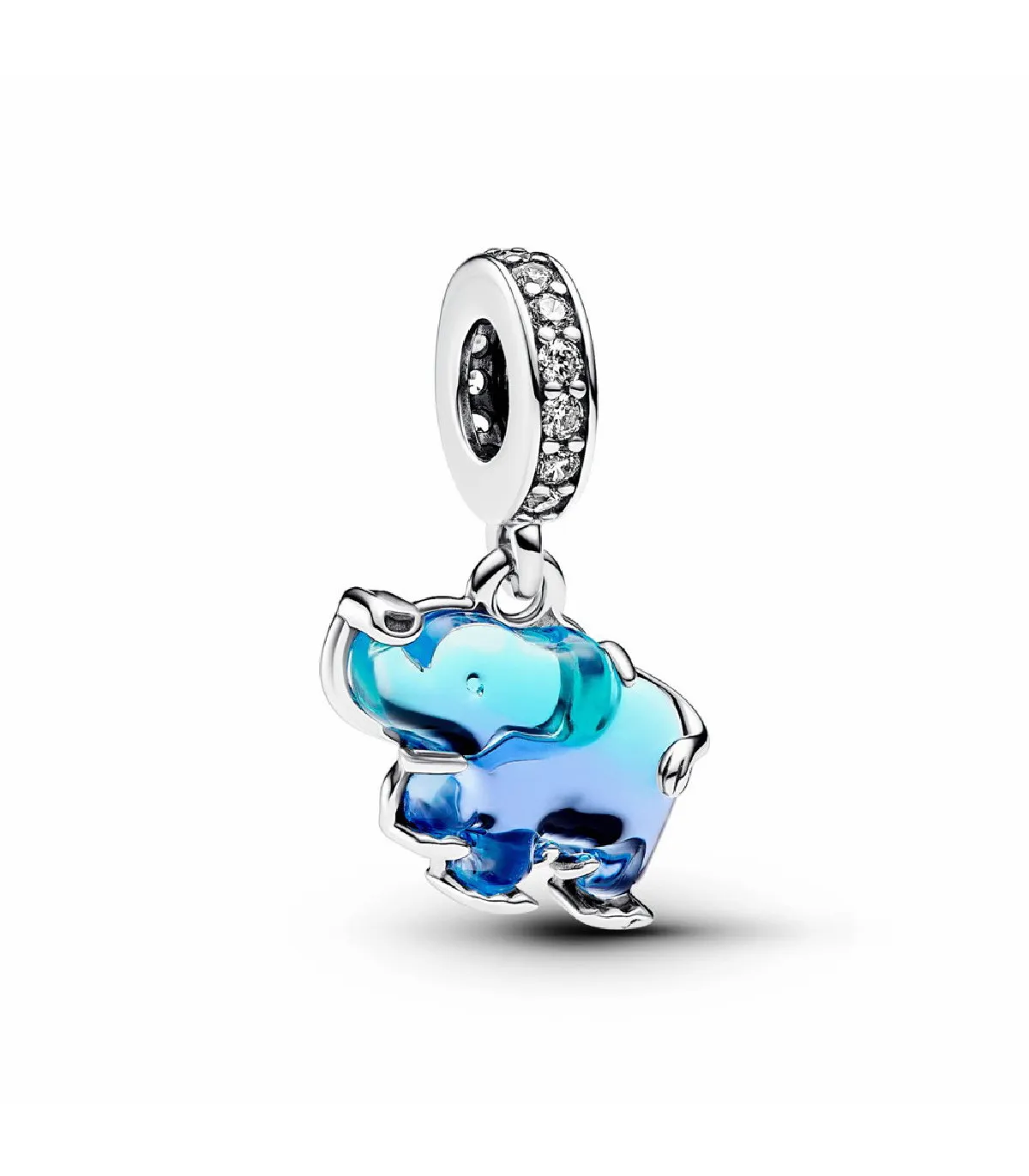 CHARM COLGANTE PANDORA ELEFANTE MURANO AZUL CON CIRCONITAS  793339C01