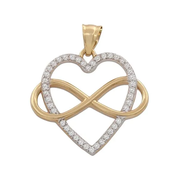 Colgante Oro Corazón Infinito 20x18mm.
