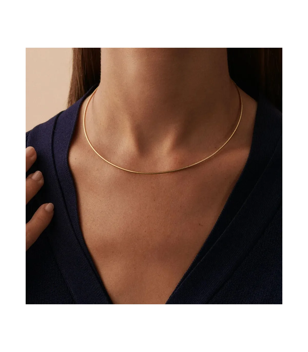 COLLAR AGATHA CADENA DE SERPIENTE SEMIRíGIDO BAñO DE ORO  2680215157TU