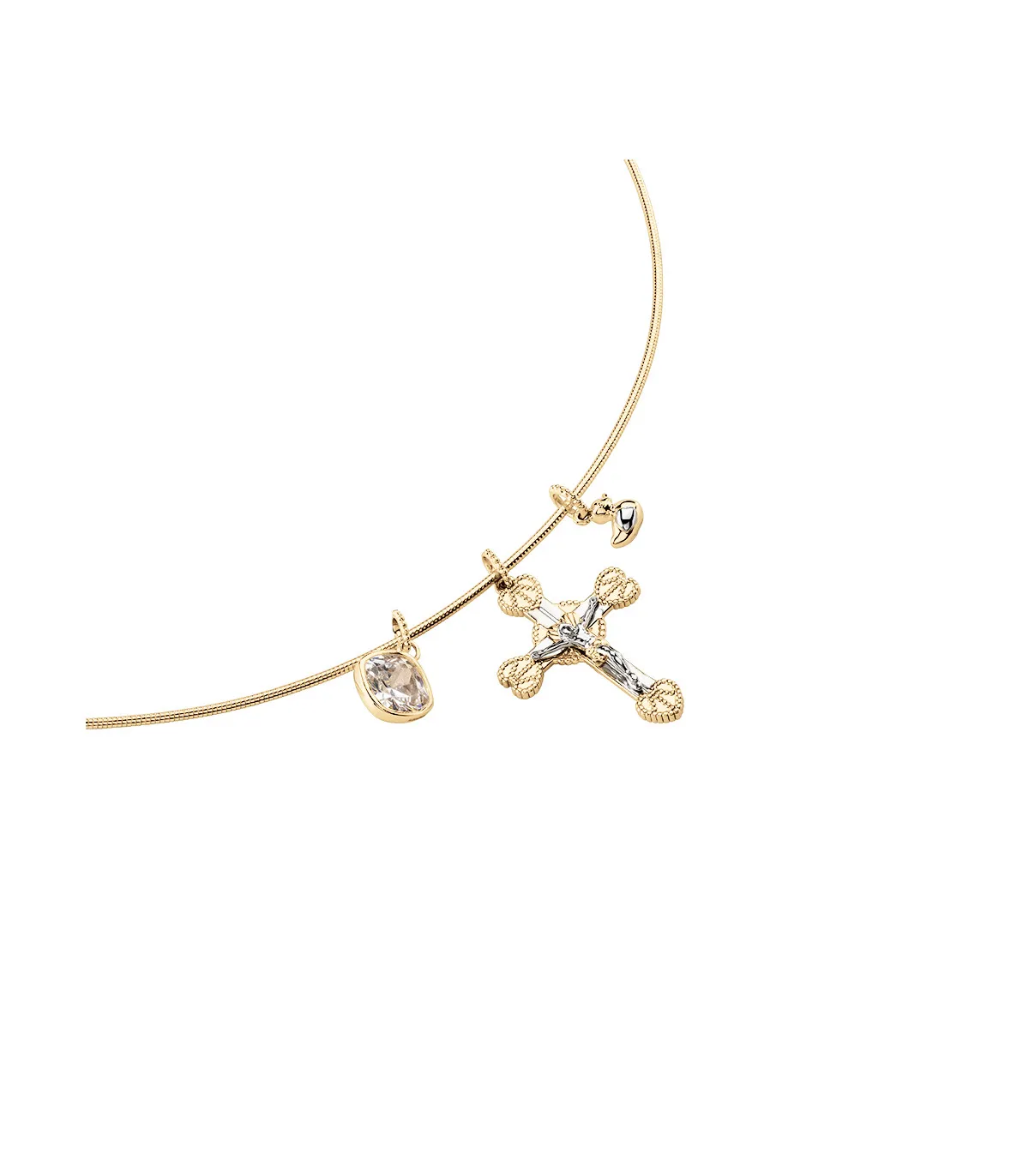 COLLAR AGATHA CADENA DE SERPIENTE SEMIRíGIDO BAñO DE ORO  2680215157TU
