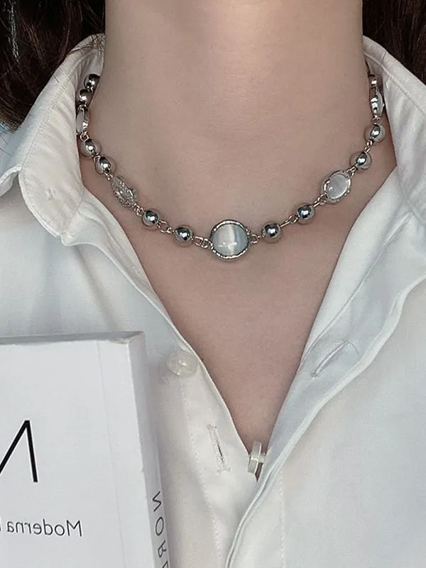 Collar de decoración de piedra de cristal artificial