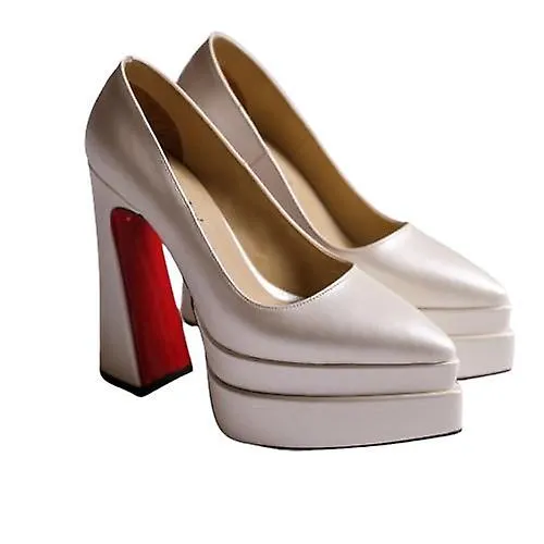 Correa de tobillo para mujer Zapatos de tacón de plataforma de moda con cordones