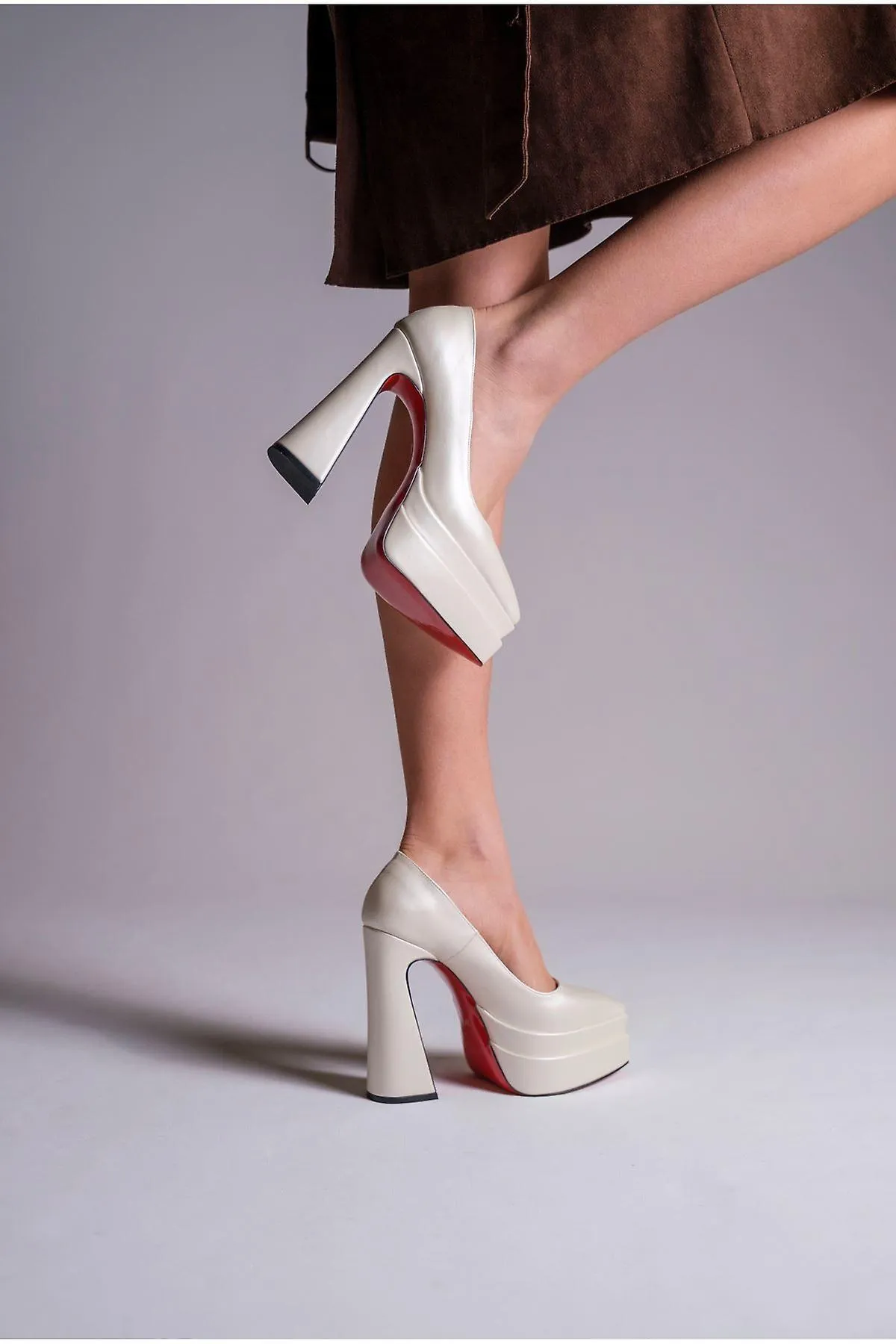 Correa de tobillo para mujer Zapatos de tacón de plataforma de moda con cordones