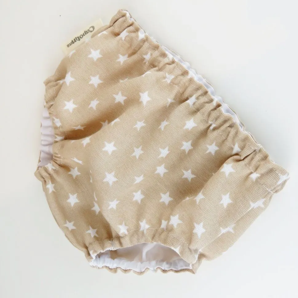 Cubrepañal – Bloomer estrellitas beige