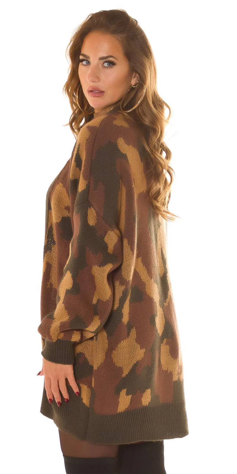 Cárdigan Oversize estampado militar