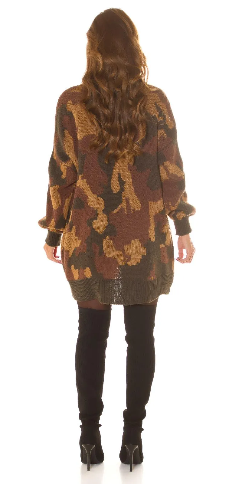 Cárdigan Oversize estampado militar