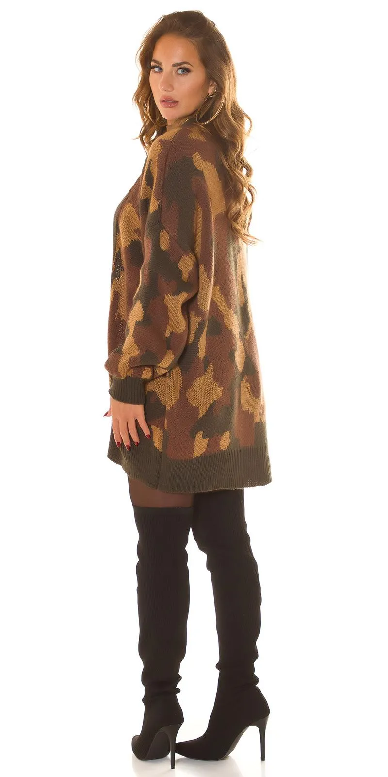 Cárdigan Oversize estampado militar