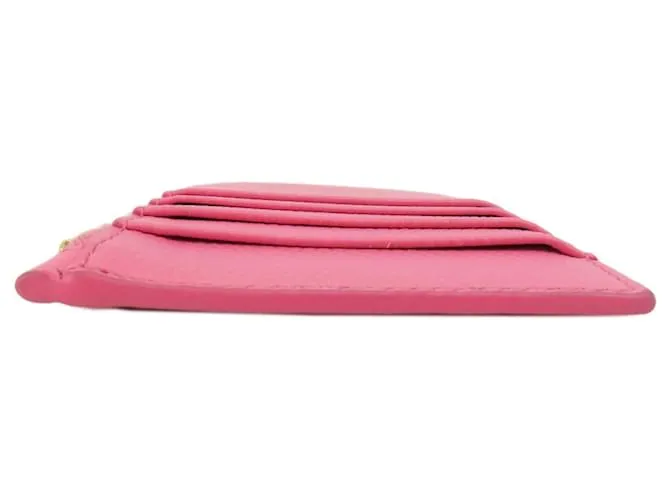 Céline Estuche de tarjetas de visita de cuero rosa Celine 
