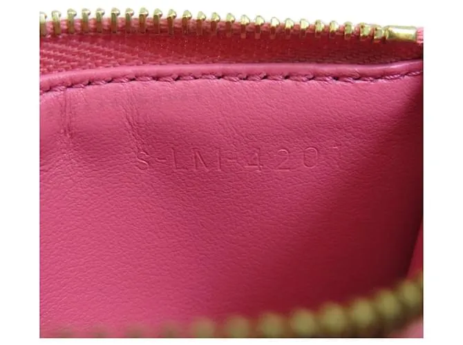 Céline Estuche de tarjetas de visita de cuero rosa Celine 