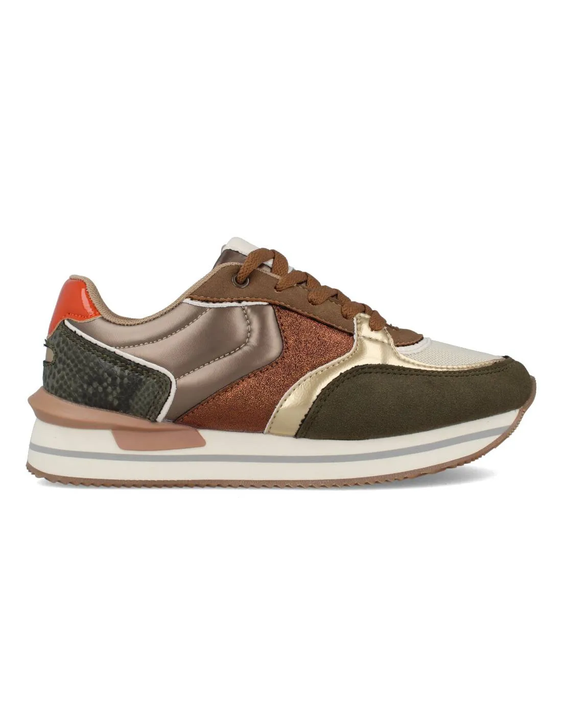 D'ANGELA  SNEAKERS MUJER KAKI TIERRA