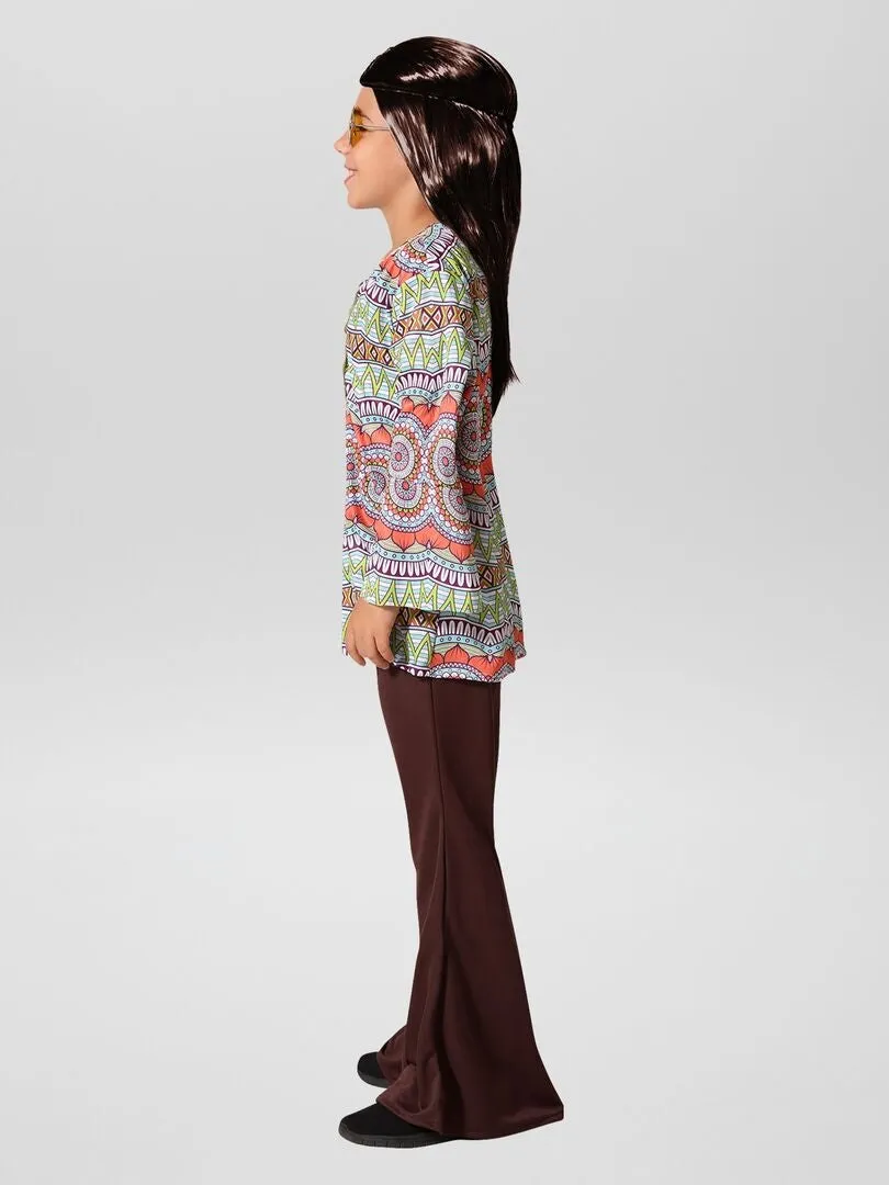 DISFRAZ DE 'HIPPIE'   2 PIEZAS  MARRON