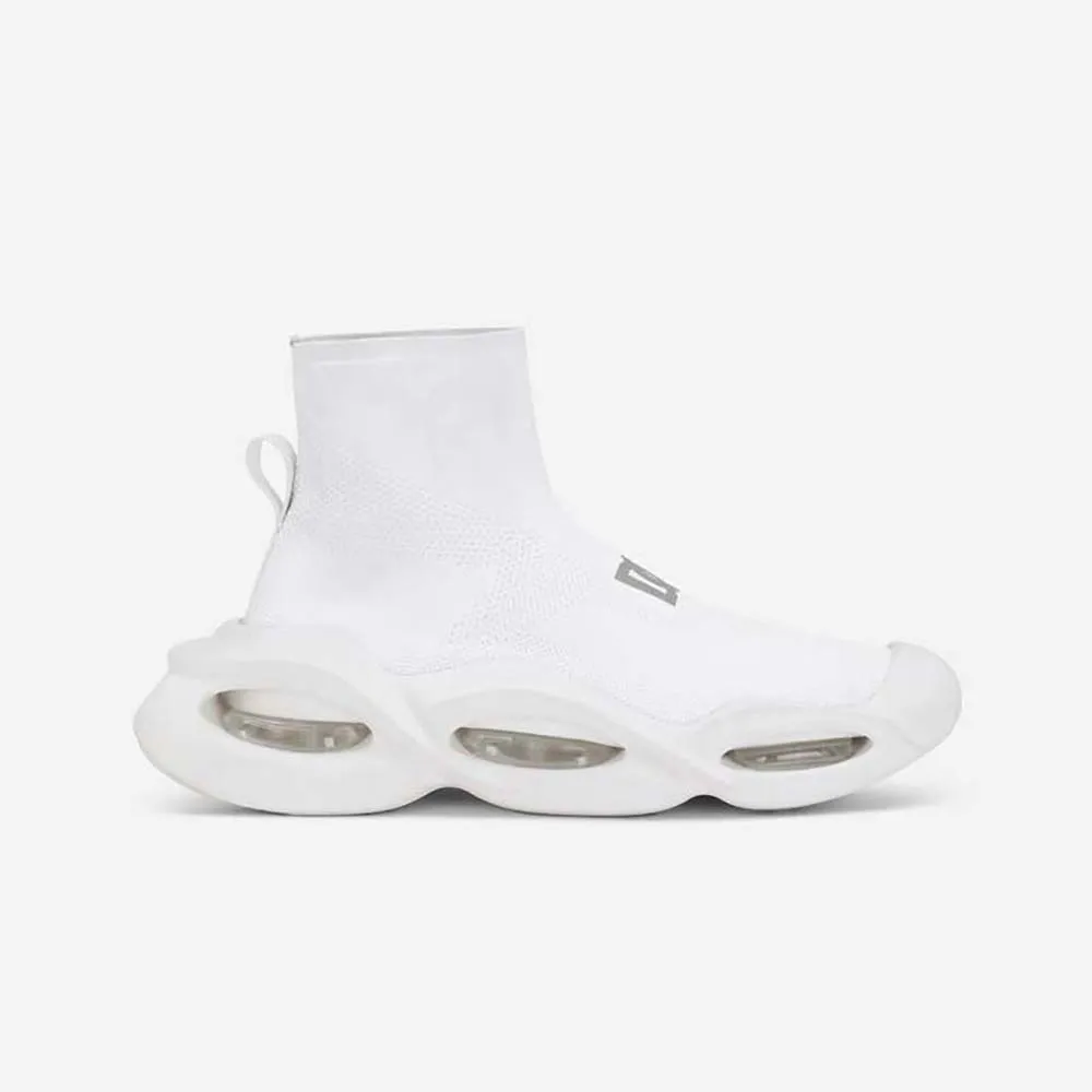 DOLCE GABBANA D&G ZAPATILLAS DE CAñA MEDIA UNISEX DE MALLA ELáSTICA WAVEBLANCO