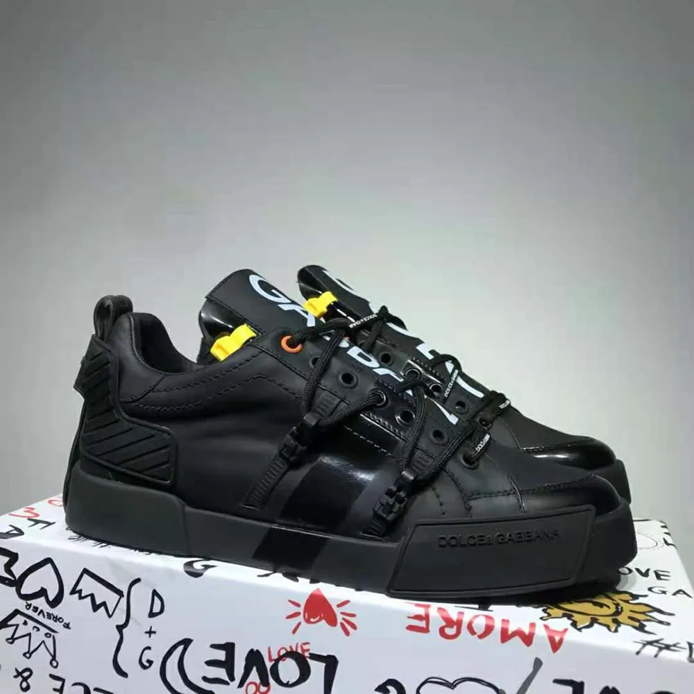 Dolce Gabbana Zapatillas Portofino D&G Mujer en piel de becerro y charol