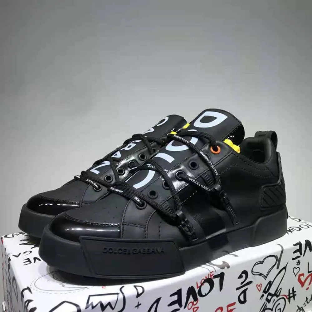 Dolce Gabbana Zapatillas Portofino D&G Mujer en piel de becerro y charol