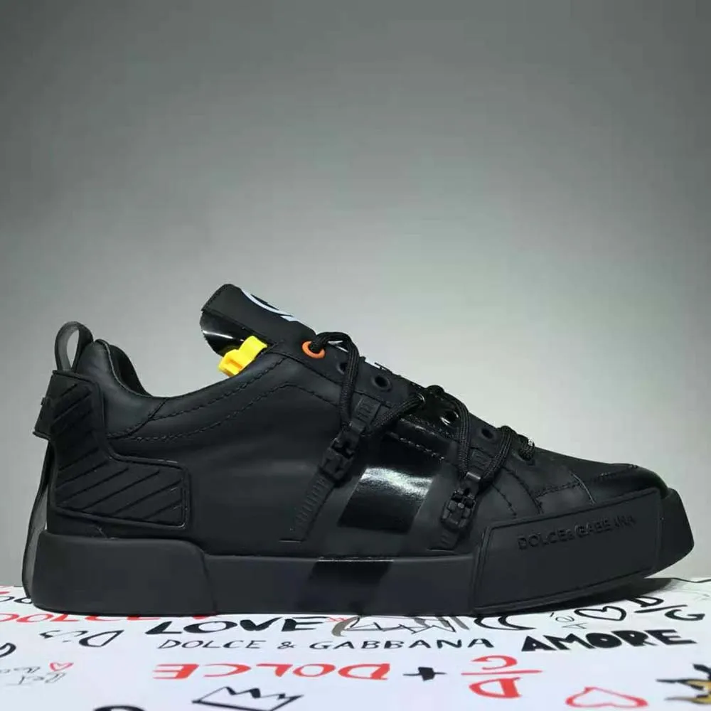 Dolce Gabbana Zapatillas Portofino D&G Mujer en piel de becerro y charol