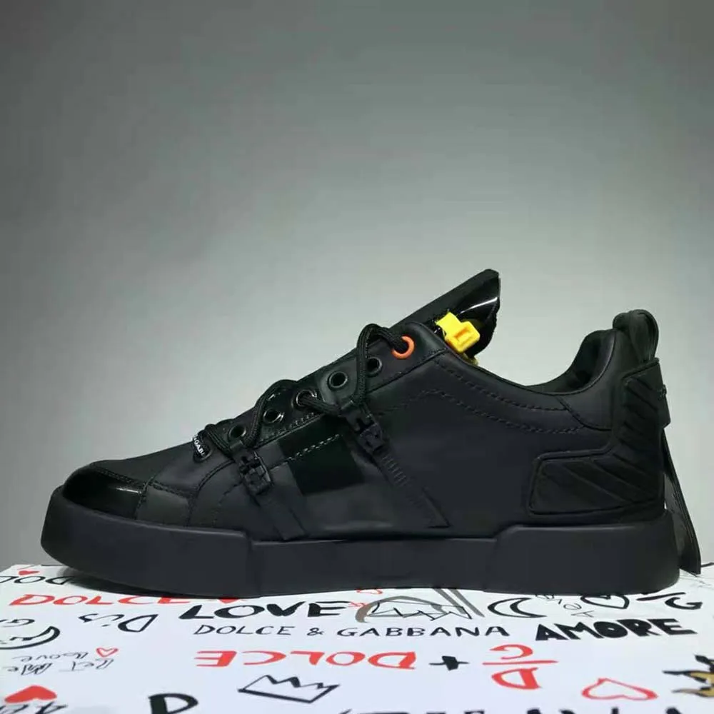 Dolce Gabbana Zapatillas Portofino D&G Mujer en piel de becerro y charol