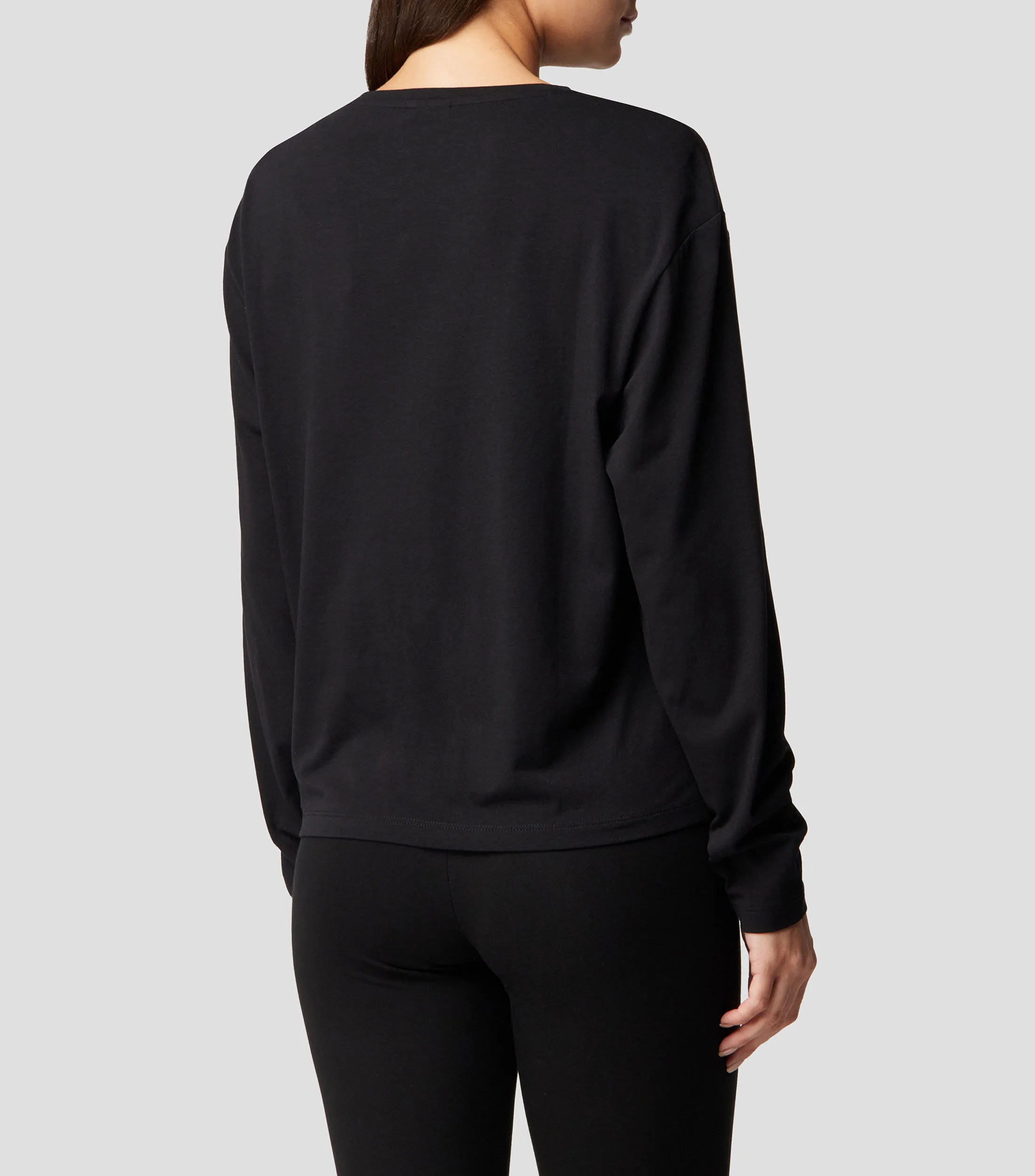 EA7 Emporio Armani Playera de cuello redondo con manga larga Mujer