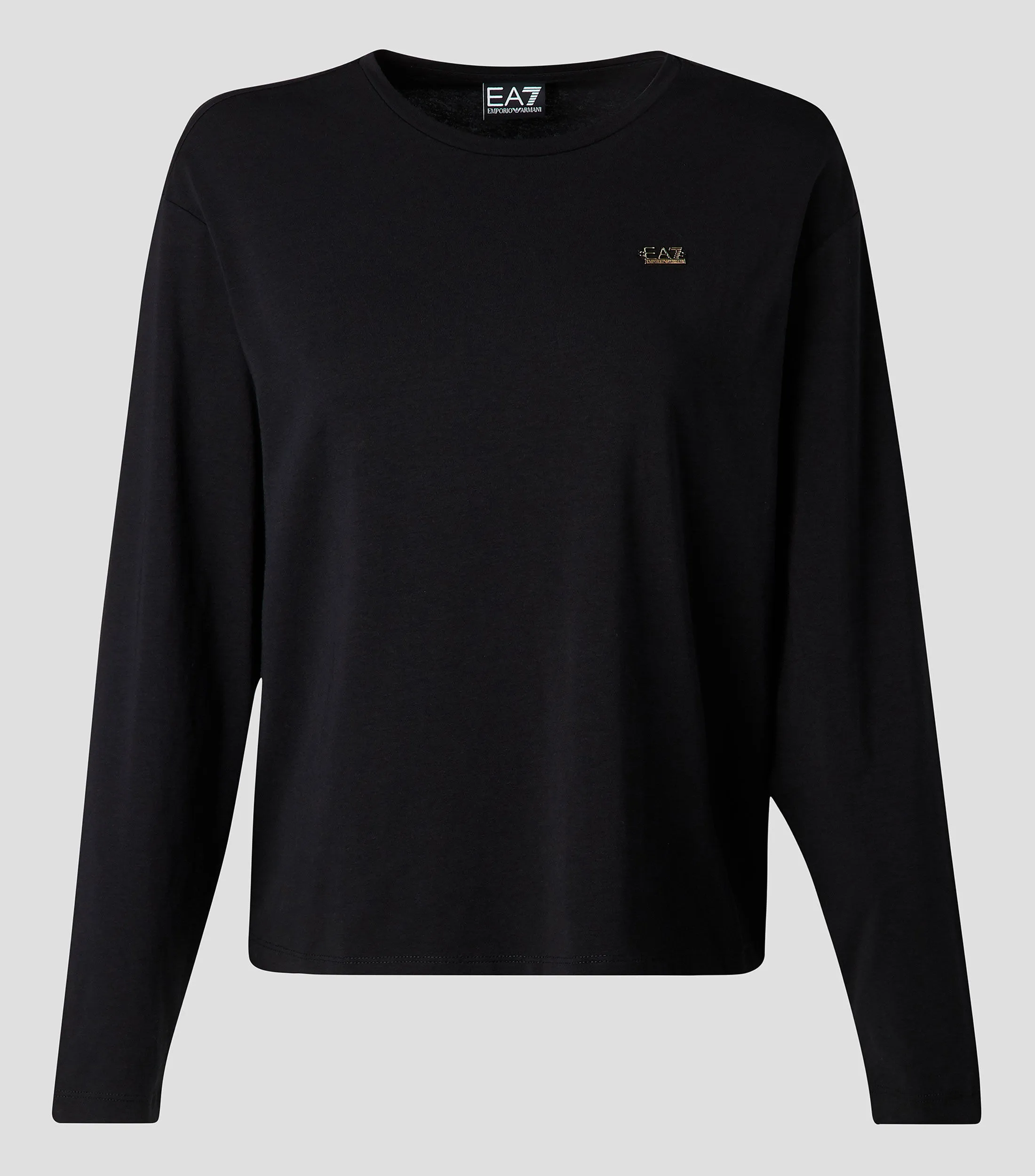 EA7 Emporio Armani Playera de cuello redondo con manga larga Mujer
