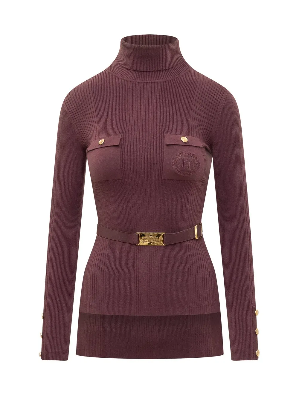 ELISABETTA FRANCHI Sweater with Embroidered Logo