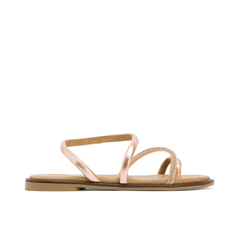 ESCLAVA PLANA CON BRILLANTES ROSÉ CAMILA