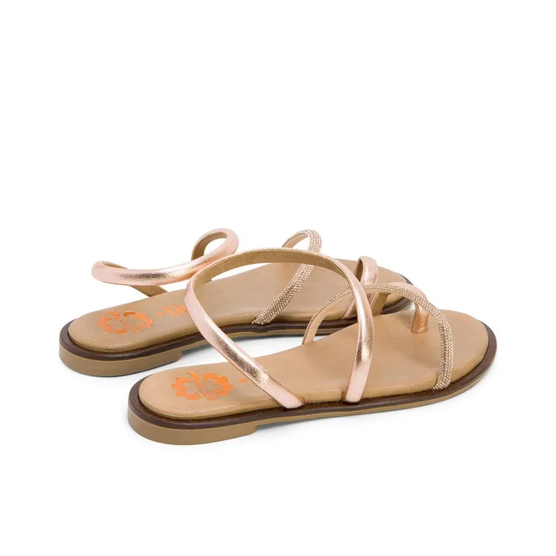 ESCLAVA PLANA CON BRILLANTES ROSÉ CAMILA