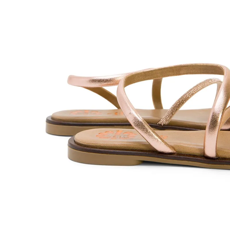 ESCLAVA PLANA CON BRILLANTES ROSÉ CAMILA