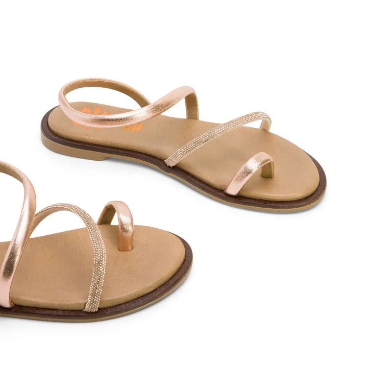 ESCLAVA PLANA CON BRILLANTES ROSÉ CAMILA