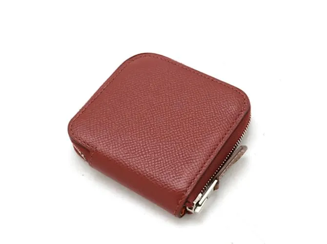 Estuche compacto de monedas de seda Azap de Hermès Naranja 