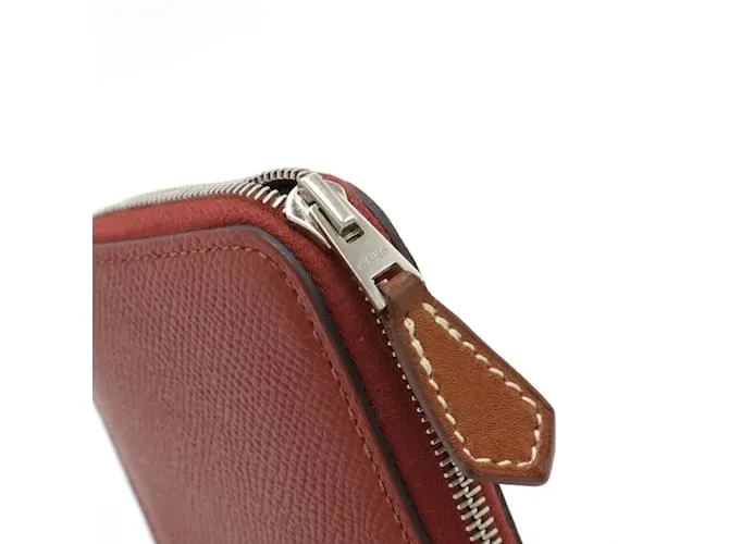 Estuche compacto de monedas de seda Azap de Hermès Naranja 