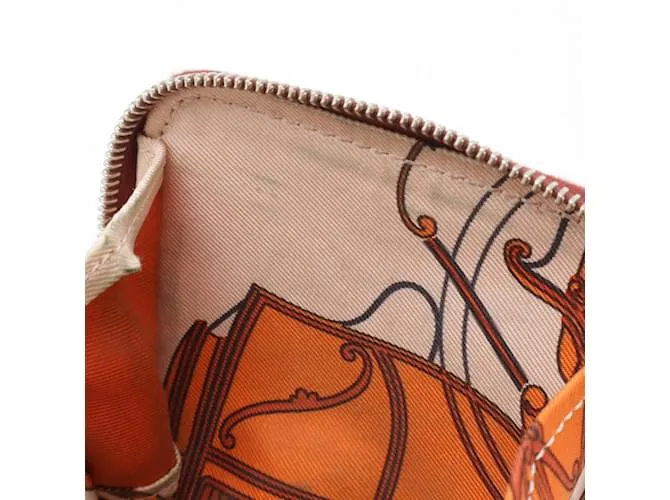 Estuche compacto de monedas de seda Azap de Hermès Naranja 