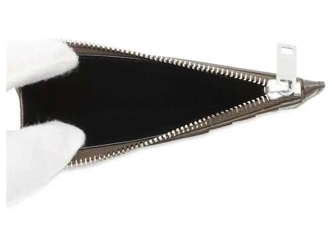 Estuche de cuero para tarjetas Saint Laurent 