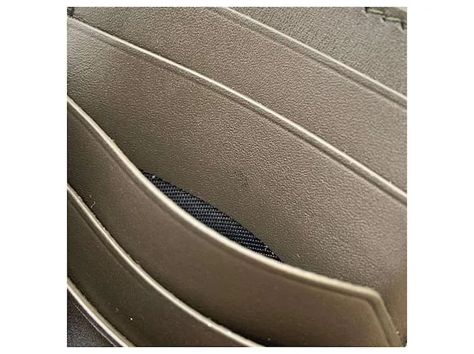 Estuche de cuero para tarjetas Saint Laurent 