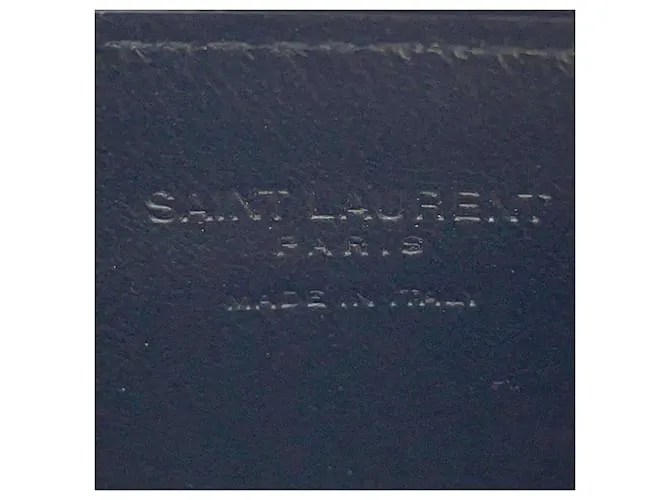 Estuche de cuero para tarjetas Saint Laurent 