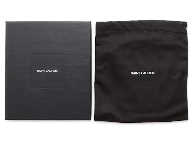 Estuche de cuero para tarjetas Saint Laurent 
