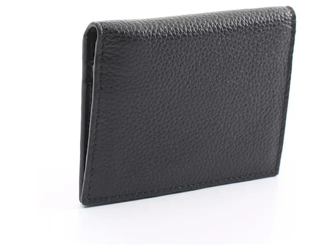 Estuche para tarjetas de visita de cuero negro Marni 