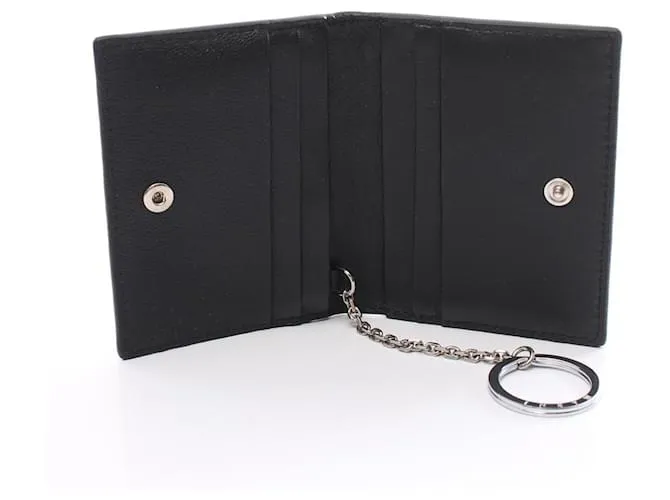 Estuche para tarjetas de visita de cuero negro Marni 