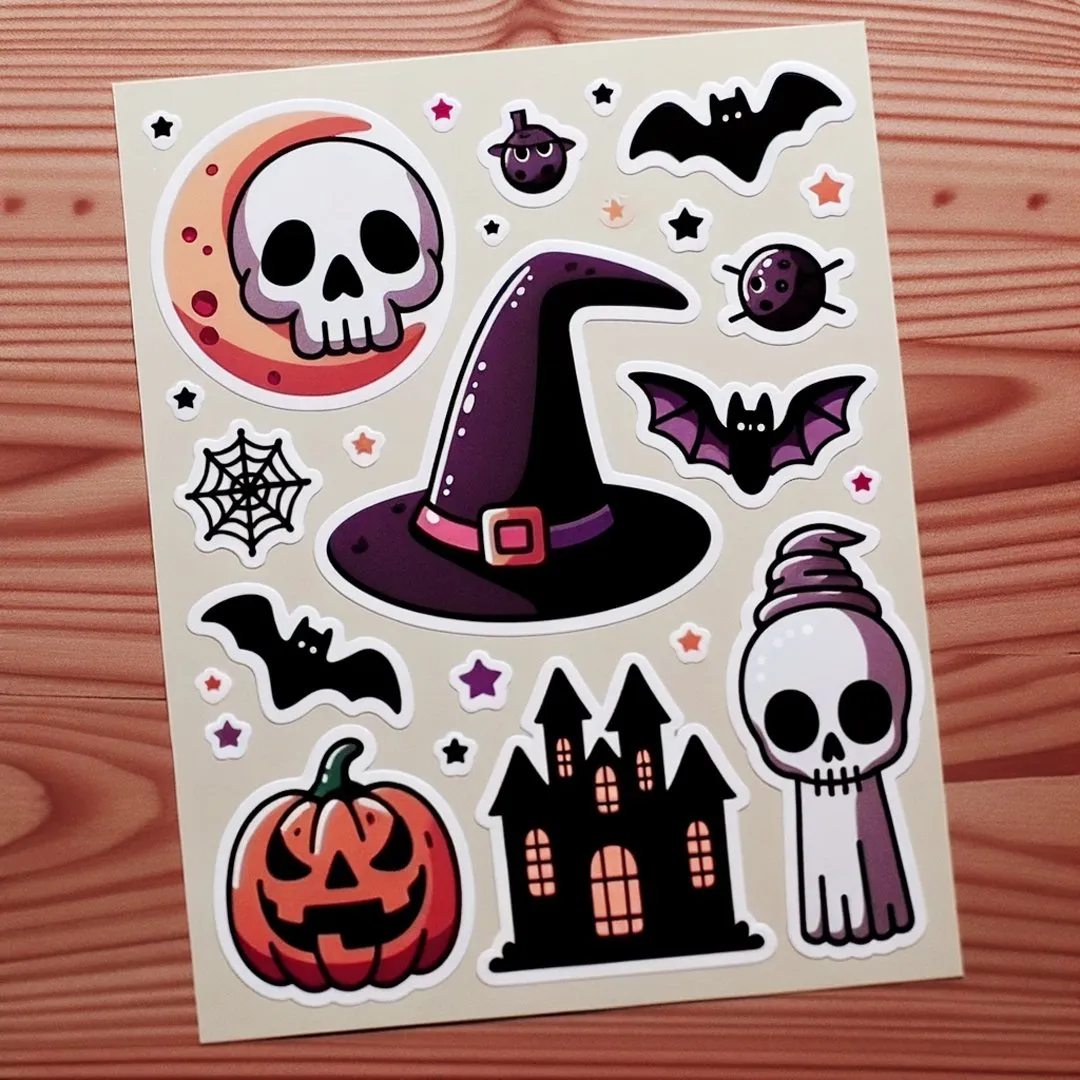 Etiquetas adhesivas de halloween